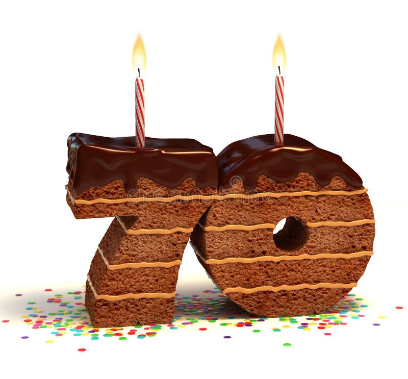 rocznicowy urodzinowy tort seventieth ilustracja wektor rocznicowy urodzinowy tort seventieth ilustracja wektor