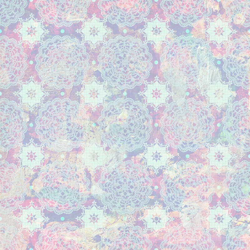 Rocznik grungy szydełkuje wzór w miękkich pastelowych kolorach zdjęcia royalty free Rocznik grungy szydełkuje wzór w miękkich pastelowych kolorach zdjęcia royalty free