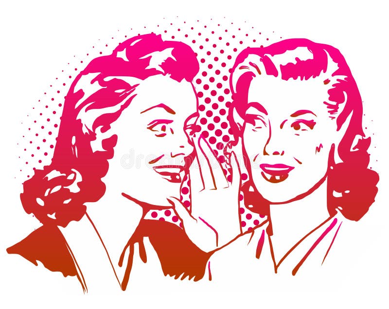 Rocznik plotki dziewczyn grafika ilustracji Rocznik plotki dziewczyn grafika ilustracji