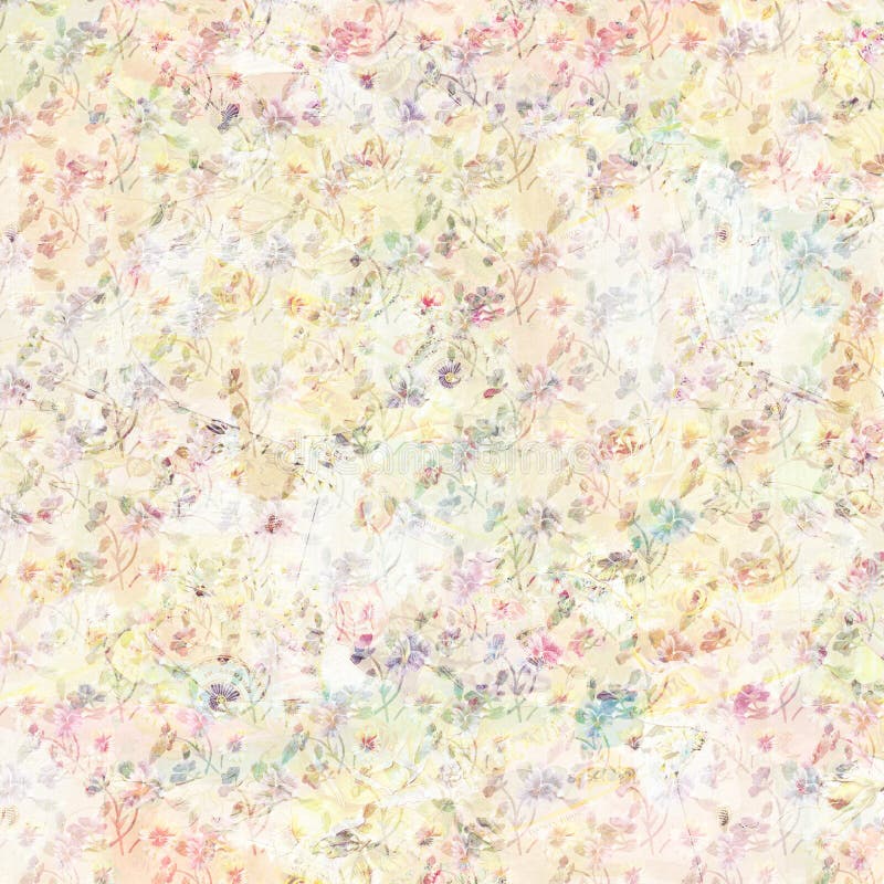 Rocznik wiosny kwiecisty botaniczny tło w miękkich pastelowych kolorach ilustracja wektor Rocznik wiosny kwiecisty botaniczny tło w miękkich pastelowych kolorach ilustracja wektor
