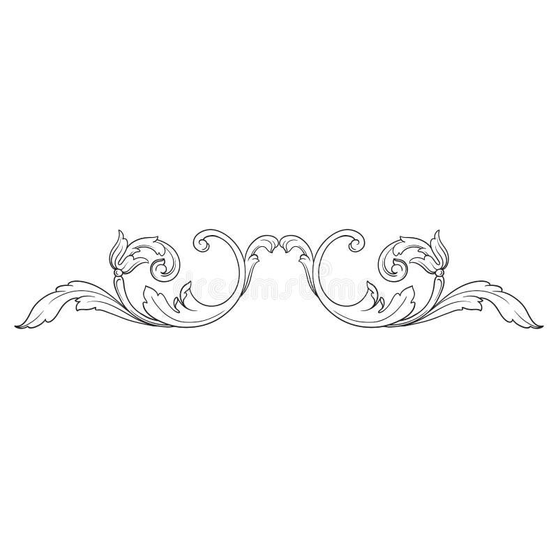 Rocznika baroku ramy rytownictwa ślimacznicy ornament royalty ilustracja