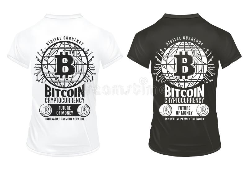 Rocznika Bitcoin Crypto waluta Drukuje szablon ilustracja wektor