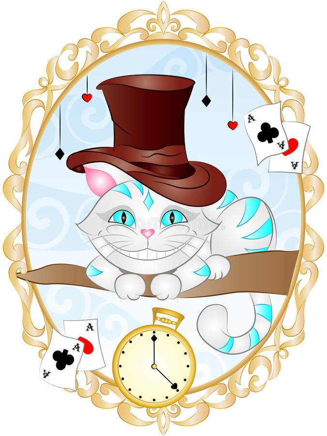 Rocznika Cheshire Wektorowy Ilustracyjny kot ilustracja wektor Rocznika Cheshire Wektorowy Ilustracyjny kot ilustracja wektor