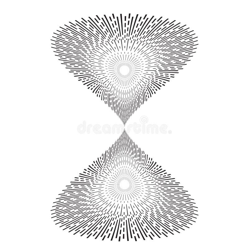 Rocznika Hourglass ilustracja wektor
