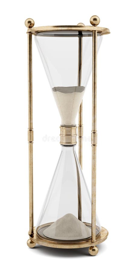 Rocznika hourglass odizolowywający na bielu ilustracji
