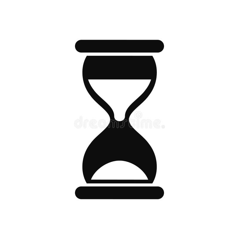 Rocznika hourglass, sandglass zegar, zegarowa płaska ikona dla apps i strony internetowej †dla zapasu, „ royalty ilustracja