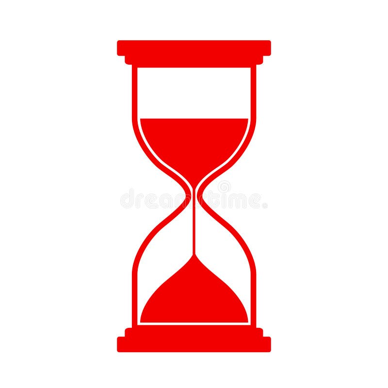 Rocznika hourglass, sandglass zegar, zegarowa płaska ikona dla apps i strony internetowe, - wektor royalty ilustracja