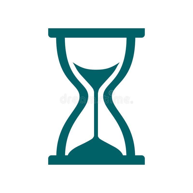 Rocznika hourglass, sandglass zegar, zegarowa płaska ikona dla apps i strony internetowe, - wektor ilustracji