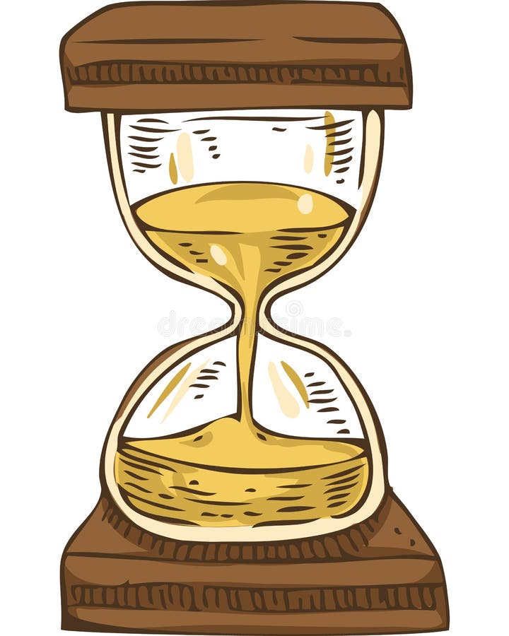 Rocznika Hourglass z piaskiem royalty ilustracja