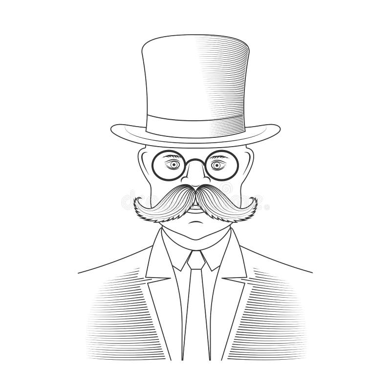 Rocznika symbolu dżentelmen royalty ilustracja