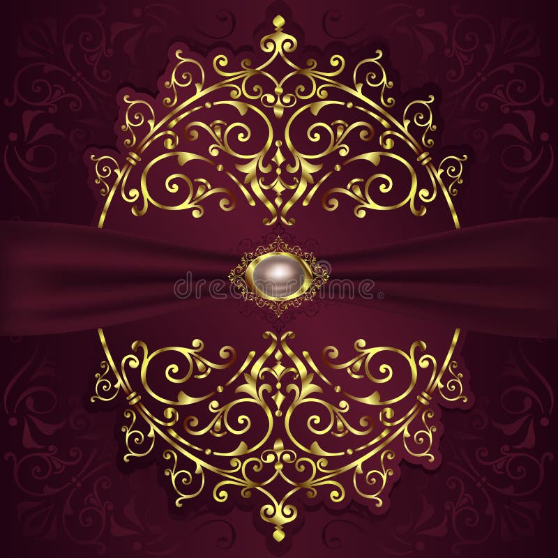 Rocznika t?o z z?otymi koronka ornamentami i art deco kwiecistymi dekoracyjnymi elementami ilustracja wektor Rocznika t?o z z?otymi koronka ornamentami i art deco kwiecistymi dekoracyjnymi elementami ilustracja wektor