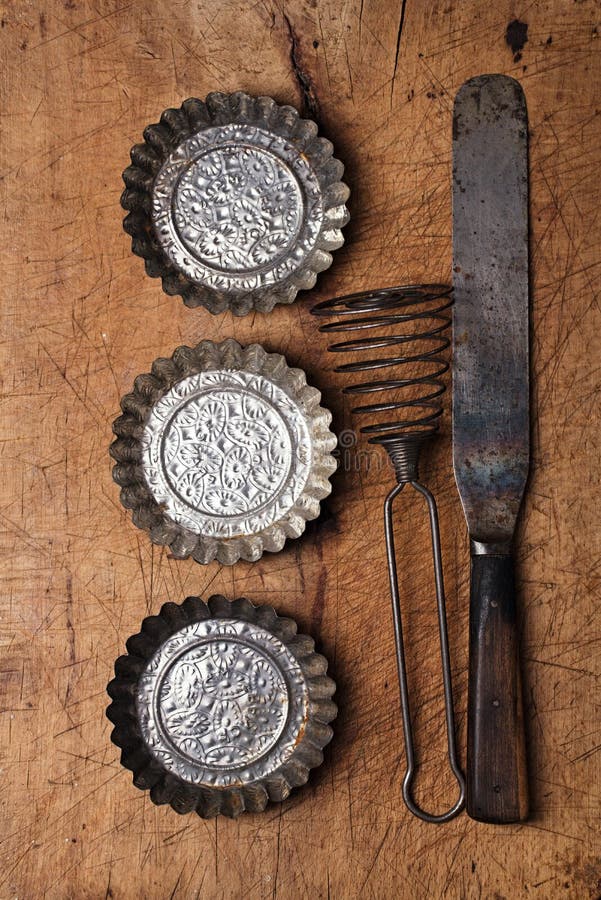 Abstract picture with Vintage Baking utensils backdrop. Abstract picture with Vintage Baking utensils backdrop