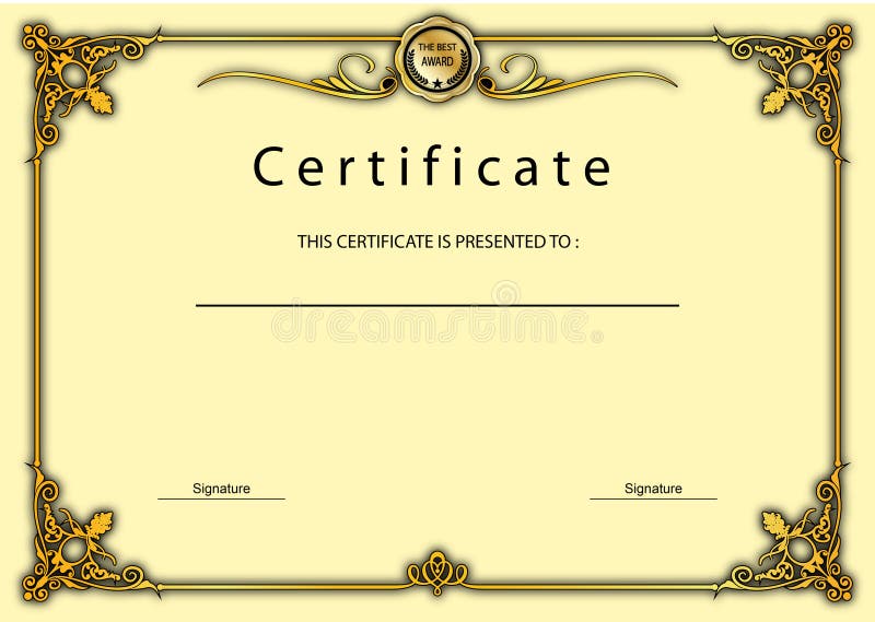 Vintage Certificate Template , beautiful design. Vintage Certificate Template , beautiful design