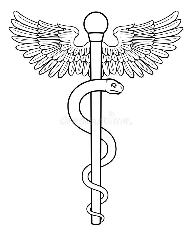 Rod of Asclepius Doctor Medical Symbol Stock Vector - Illustration of icon,  snake: 221550804