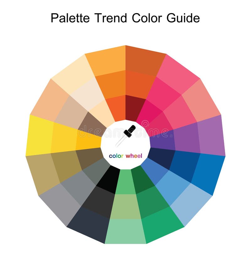 Roda Colorida. Paleta De Guias De Cores De Moda De Tendência 2022 E 2023.  As Cores Complementares São Opostas. Illustr Gráfica Vet Ilustração do  Vetor - Ilustração de preliminar, arte: 232948439