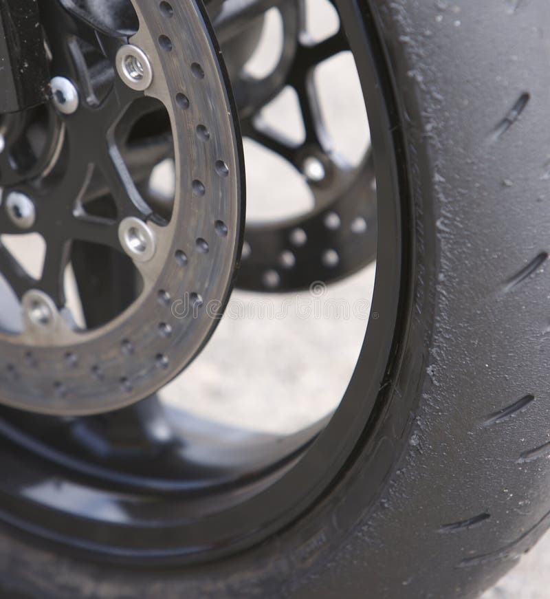 Roda de Moto Desportiva fotografia de stock