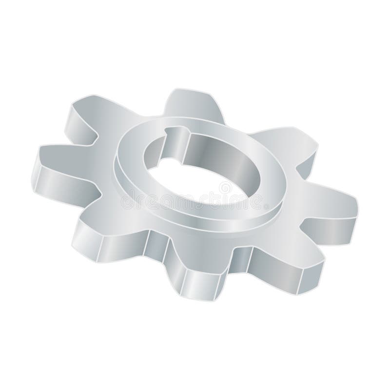 Roda de engrenagem Peça do metal 3d ilustração stock Roda de engrenagem Peça do metal 3d ilustração stock