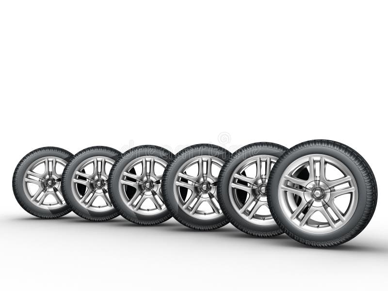 Rodas de carro ilustração stock