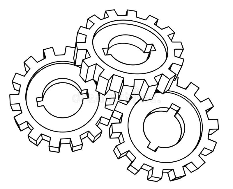 Engrenagens ilustração do vetor