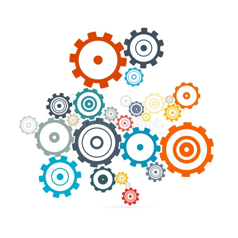 Engrenagens vetoriais abstratas ilustração do vetor