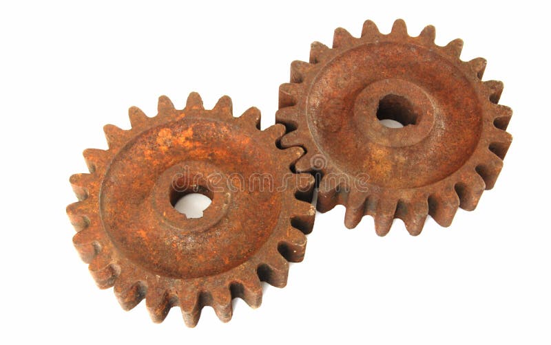 Rodas denteadas oxidadas imagem de stock Rodas denteadas oxidadas imagem de stock