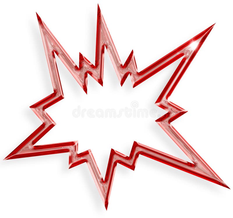 Rode explosieve ster royalty-vrije illustratie
