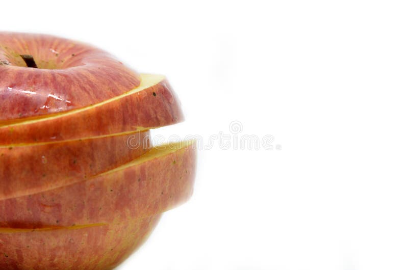 Rode gesneden appel royalty-vrije stock afbeelding Rode gesneden appel royalty-vrije stock afbeelding