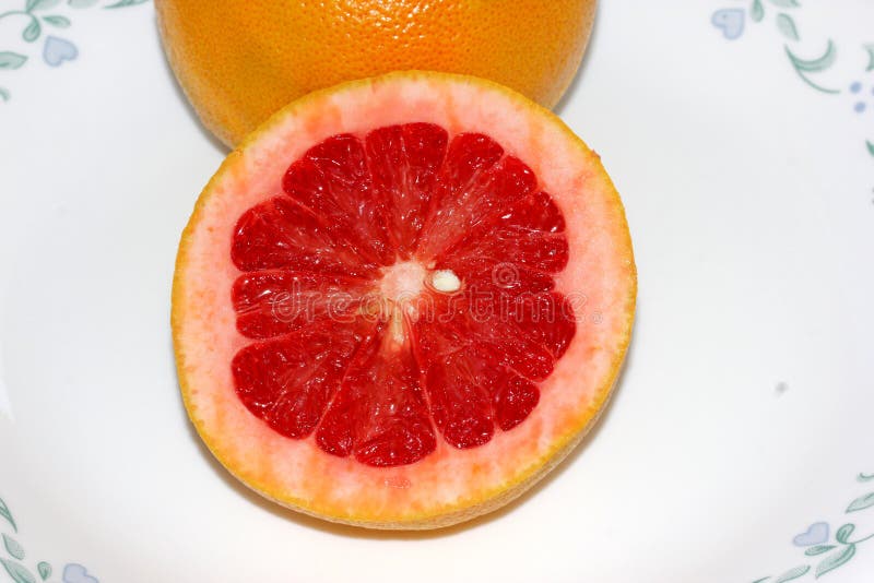 Rode Grapefruit, Paradisi Citrusvrucht X Stock Afbeelding Image of