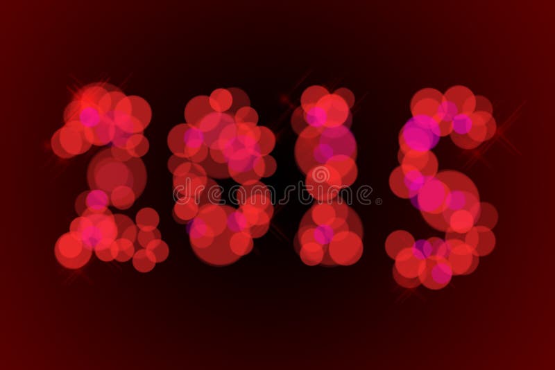 2015 rode Kerstmislichten vector illustratie