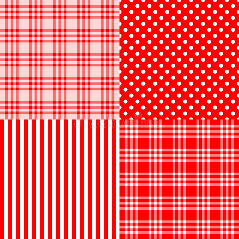 Rode naadloze gestreepte patronen, bevlekte plaid, stock illustratie Rode naadloze gestreepte patronen, bevlekte plaid, stock illustratie