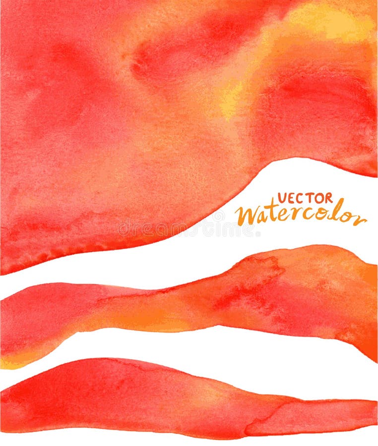 Rode, oranje, gele waterverfachtergrond stock illustratie Rode, oranje, gele waterverfachtergrond stock illustratie