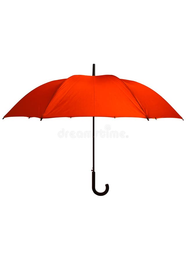 Red umbrella on white background. Red umbrella on white background