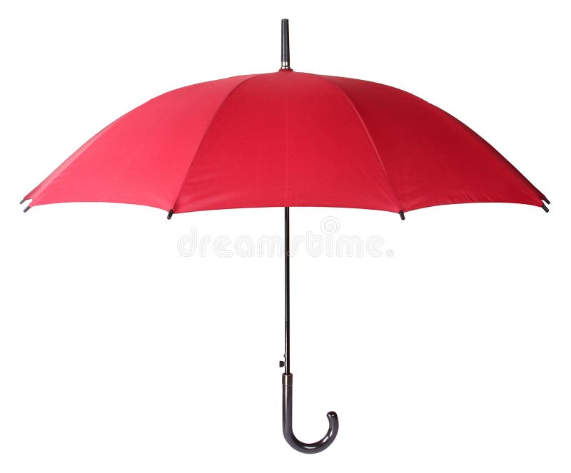 Red umbrella on white background. Red umbrella on white background