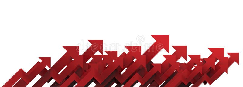 Red arrow. Growing business background concept.3D rendering. Red arrow. Growing business background concept.3D rendering.