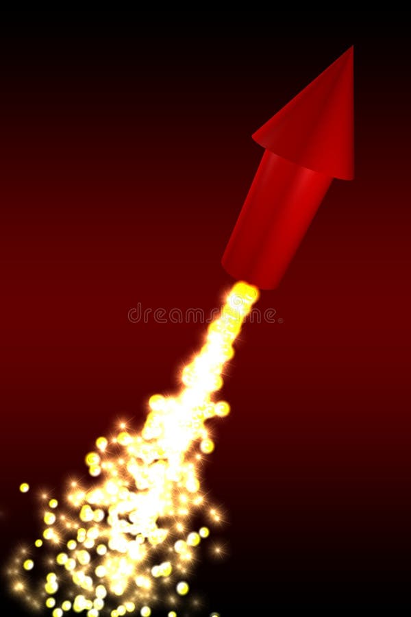 Rode raket vector illustratie Rode raket vector illustratie