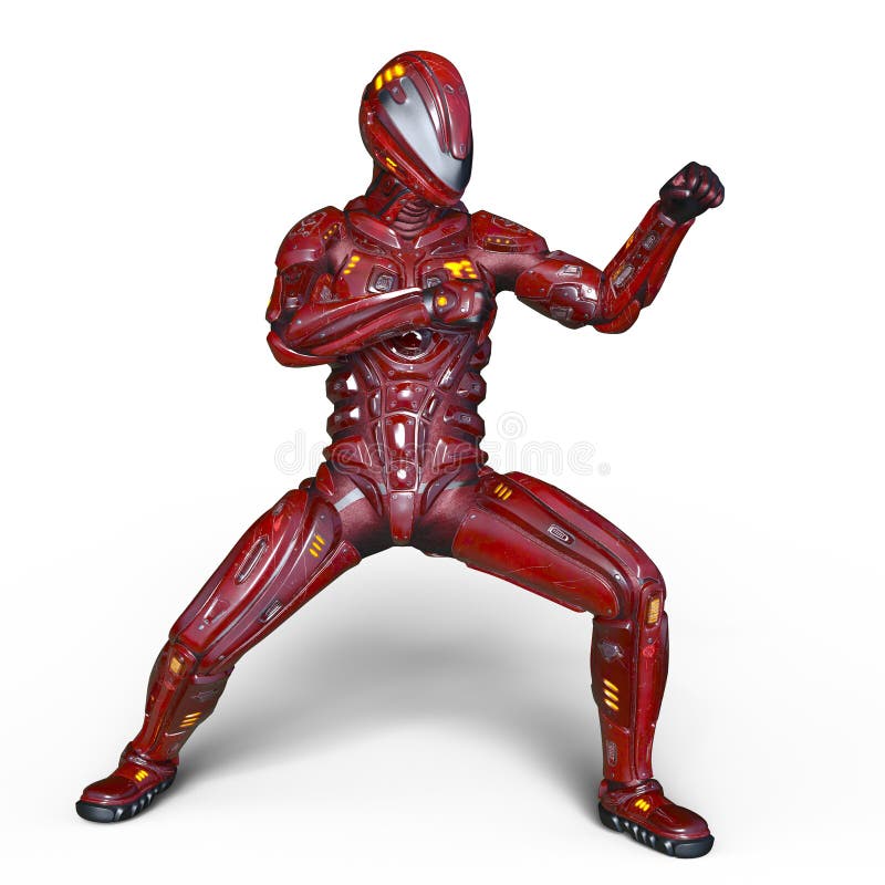 Rode robot vector illustratie