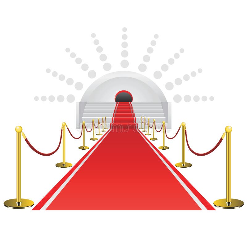 Rode tapijtvector stock illustratie Rode tapijtvector stock illustratie