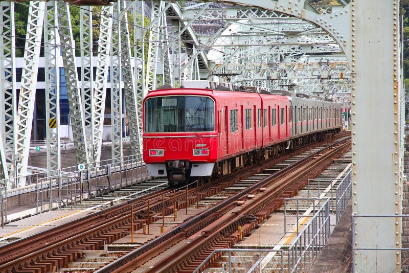 Rode trein stock afbeeldingen Rode trein stock afbeeldingen
