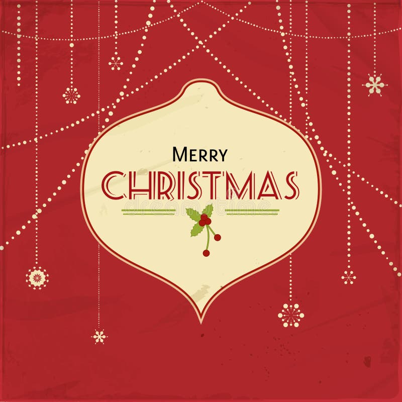 Rode uitstekende Kerstmisachtergrond stock illustratie Rode uitstekende Kerstmisachtergrond stock illustratie