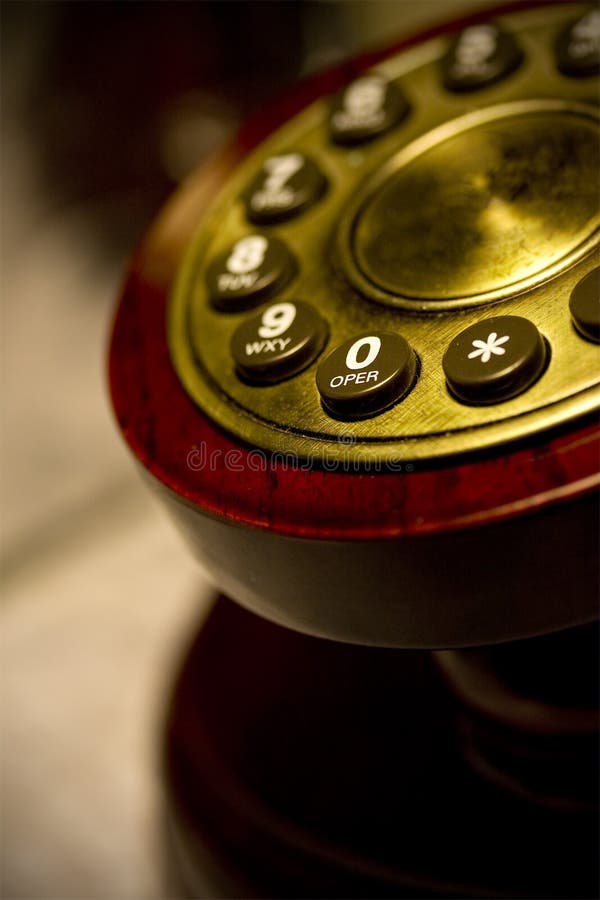 Rode vintage telefoon stock afbeelding