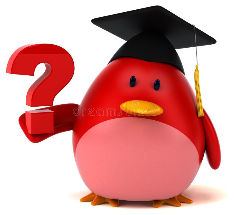 Rode vogel - 3D Illustratie royalty-vrije illustratie