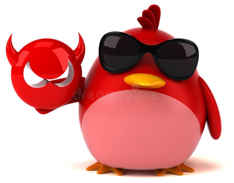 Rode vogel - 3D Illustratie vector illustratie