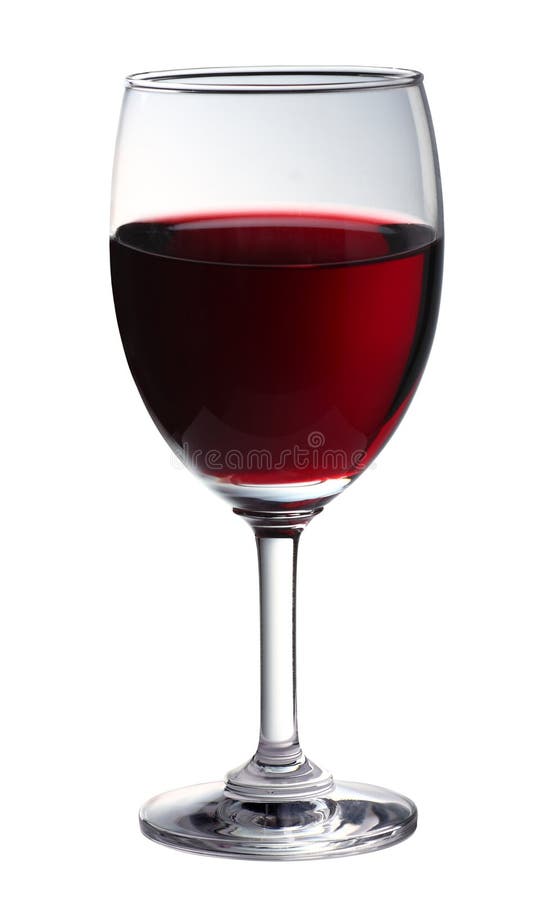 Glass of red wine on white background. Glass of red wine on white background