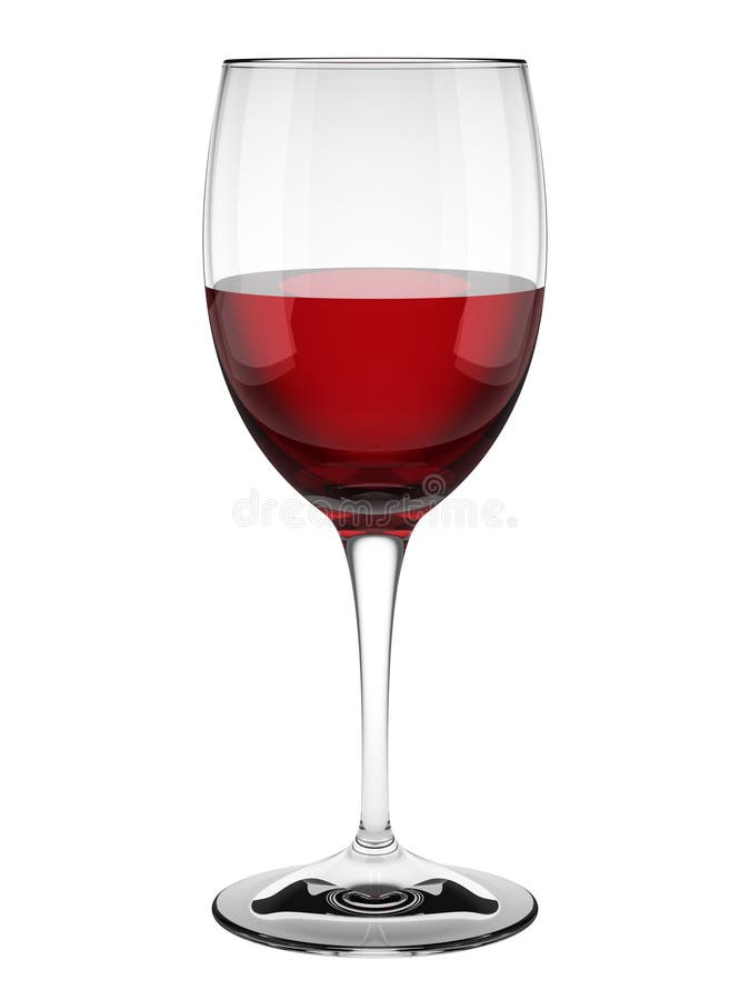 Red wine glass isolated on white background. Red wine glass isolated on white background