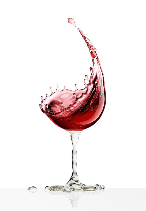 Red wine glass on a isolated white background. 3d rendering. Red wine glass on a isolated white background. 3d rendering