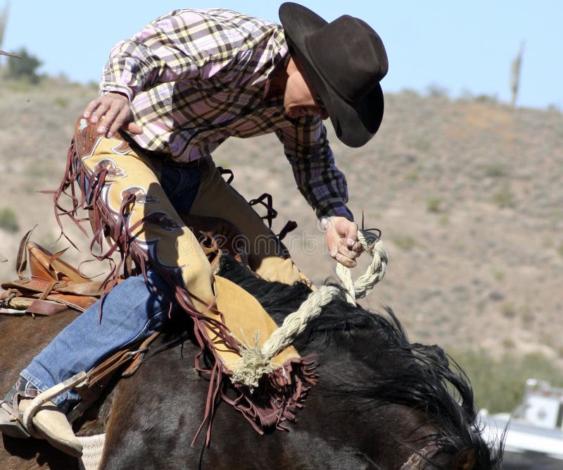 Rodeos are very popular in the western states of the United States. One of the most popular rodeo events is bronc (bucking horse) riding. Rodeos are very popular in the western states of the United States. One of the most popular rodeo events is bronc (bucking horse) riding.