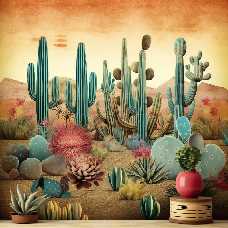 Free Rodeo Cactus Themed Studio Foto Custom Made Anniversary Backdrop Royalty Free Stock Photography - 282784247