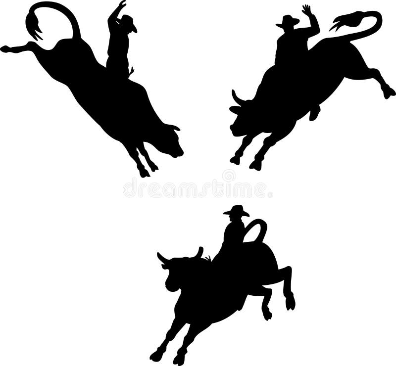 Rodeo cowboy bull riding