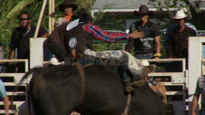 Rodeo Cowboys - Bull Riding in Slow Motion - Clip 2 of 12