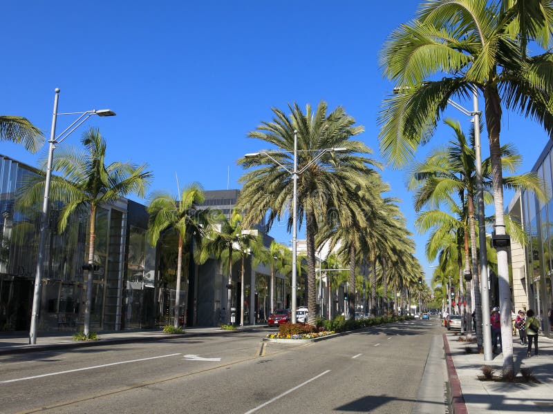 Rodeo Drive in Los Angeles stock photos